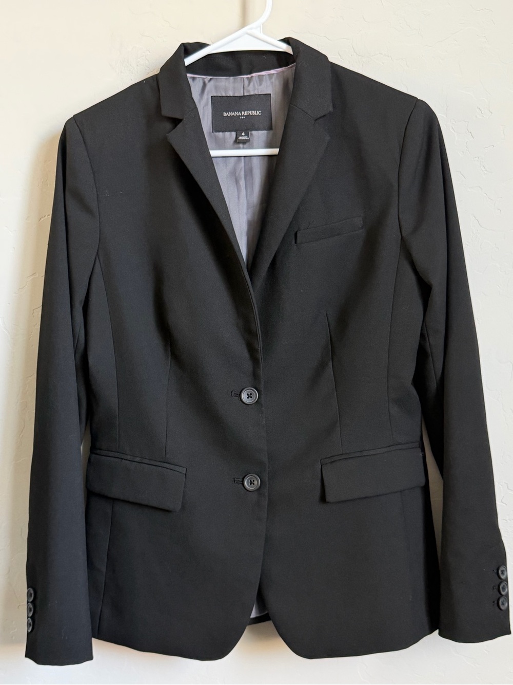 Banana Republic Women's Black Classic Two-Button Blazer